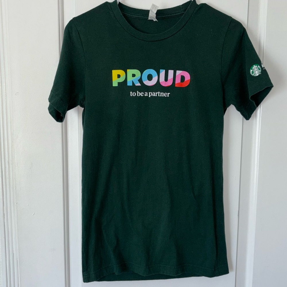 Starbucks Pride you belong here tee t shirt S Bella canvas